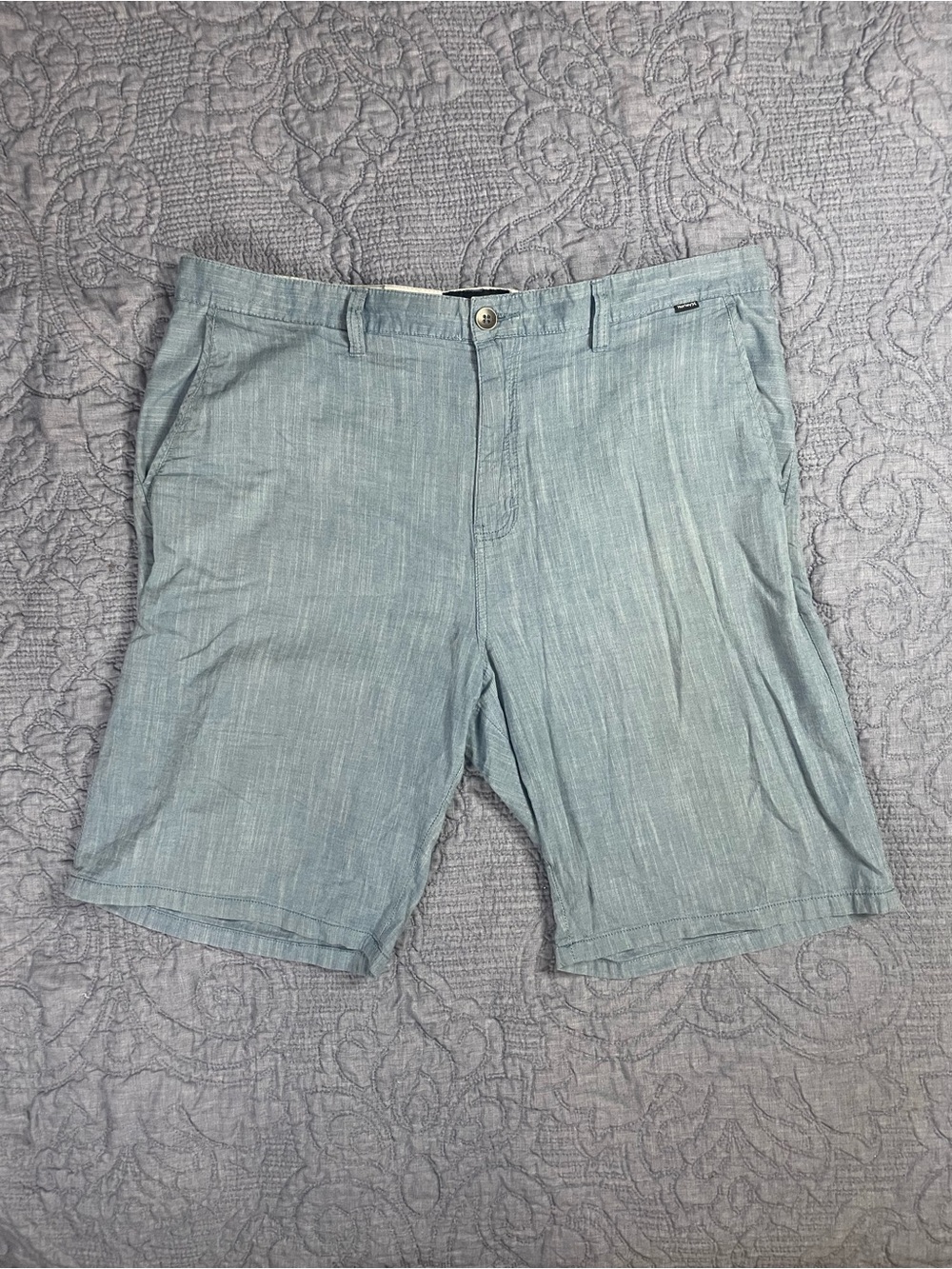 Hurley Shorts Adult Size: 36 Blue Mens Casual Golf Beach Lightweight Logo
